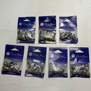 Blue Moon Beads Silver Findings Lot Butterfly Heart Toggle